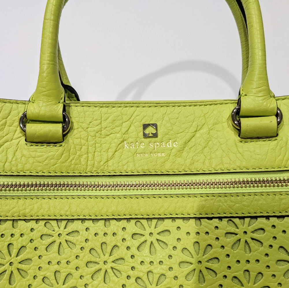 Kate Spade Perri Lane Lime Green Leather Satchel